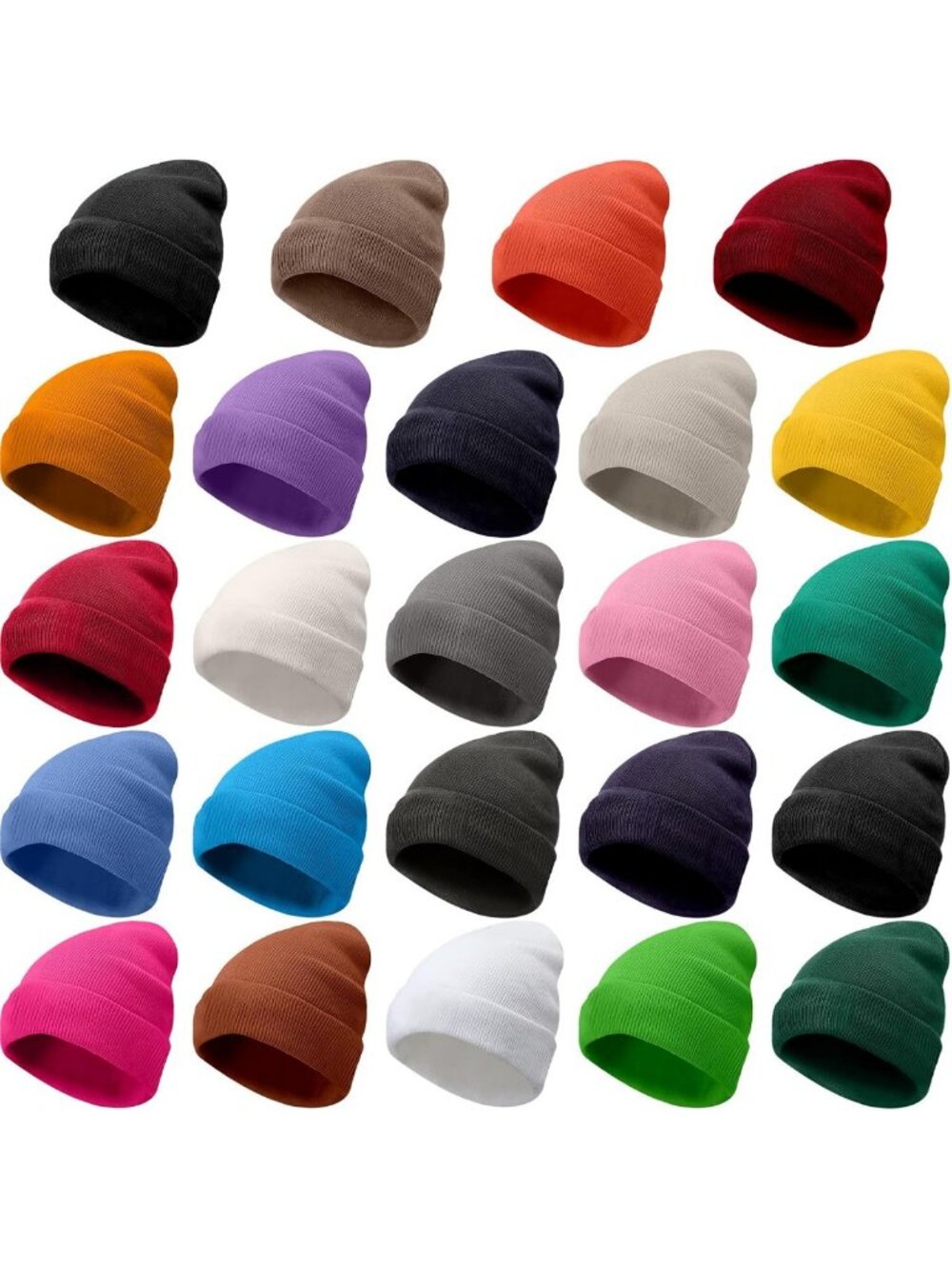 Cozy Knit Beanie Winter Hat | Soft Multicolored Cuffed Skull Cap for Men & Women
